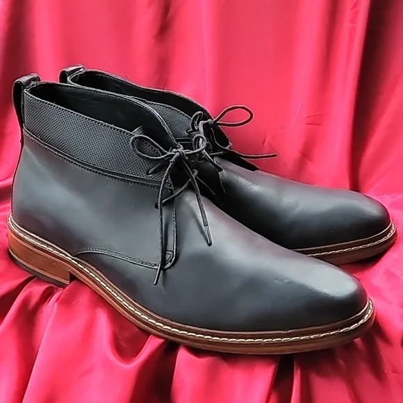 COLE HAAN sz10.5 Air Colton Winter Chukka in Black Iris LIKE NEW - Picture 6 of 11